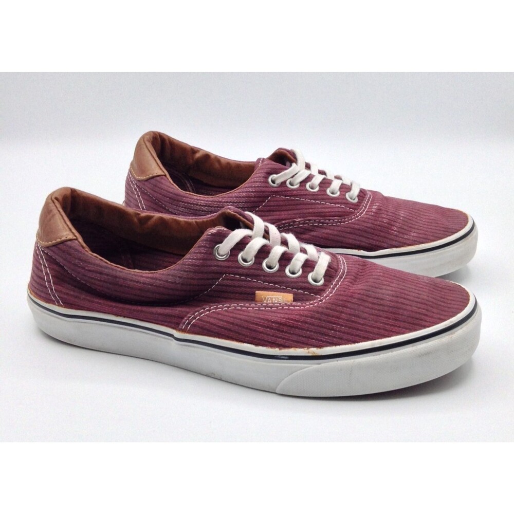 Vans Old Skool Shoes Mn 9 Burgundy Corduroy Skater Street Grunge Low Top Sneaker